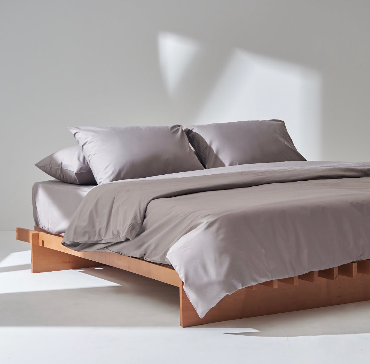 Percale Duvet set in Grey