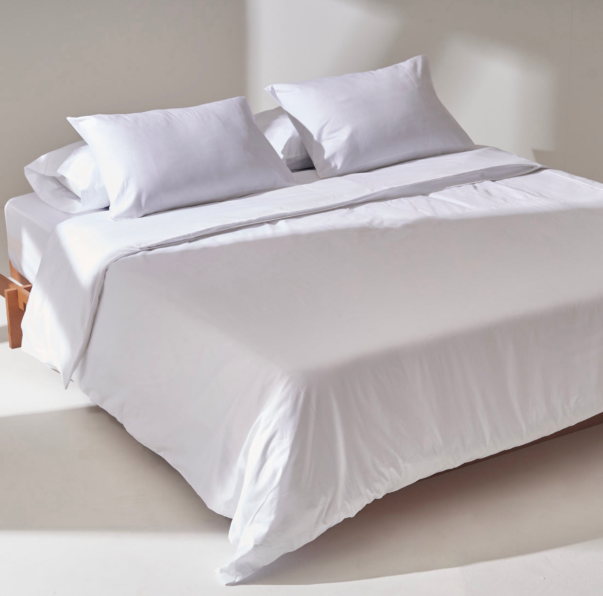 Sateen Duvet set in White