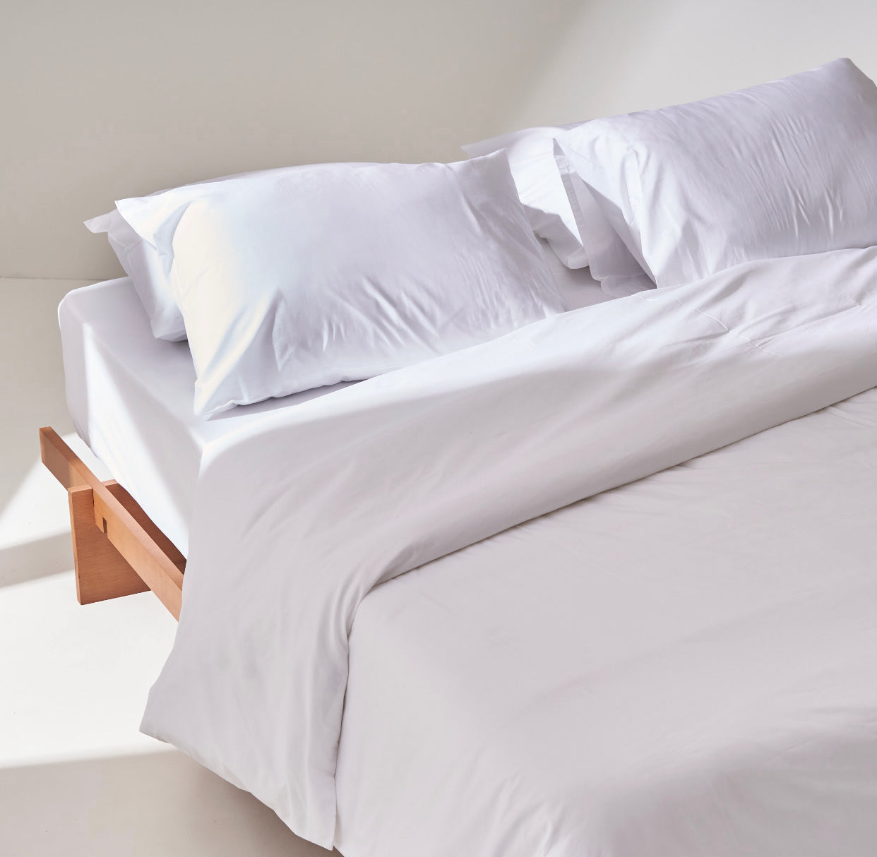 Percale Duvet set in white