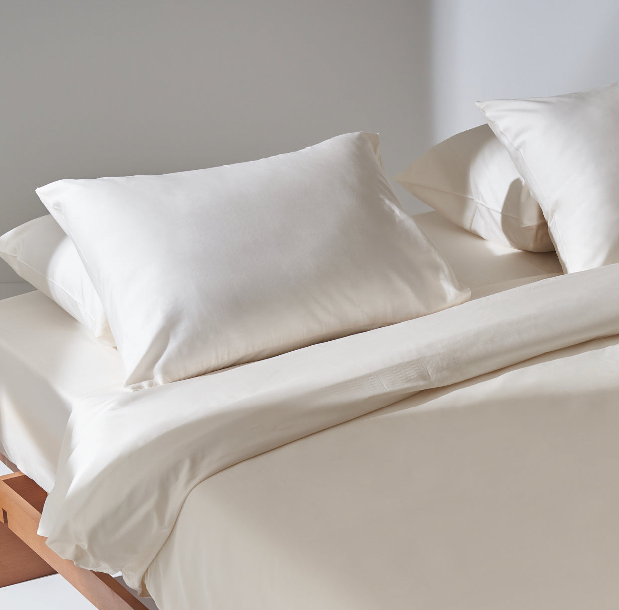 Sateen Duvet set in Ivory
