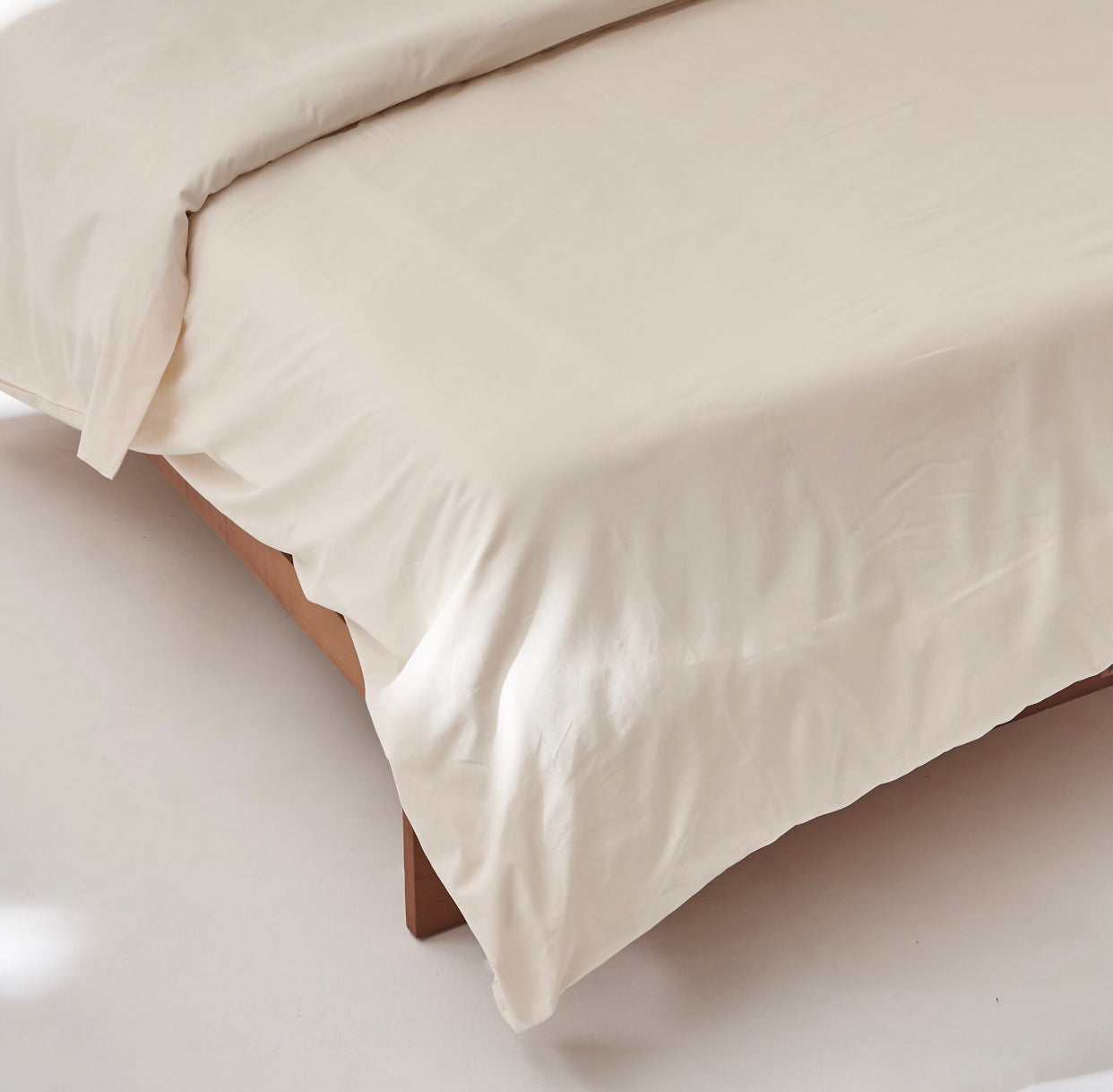 Percale Duvet set in Ivory