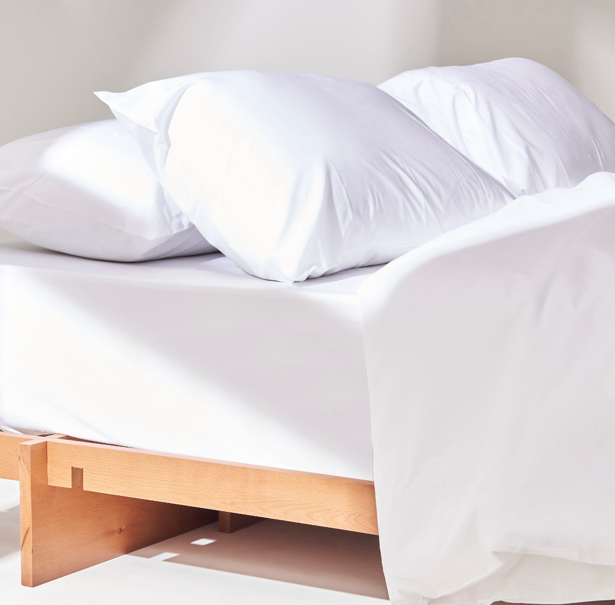 Percale Duvet set in white