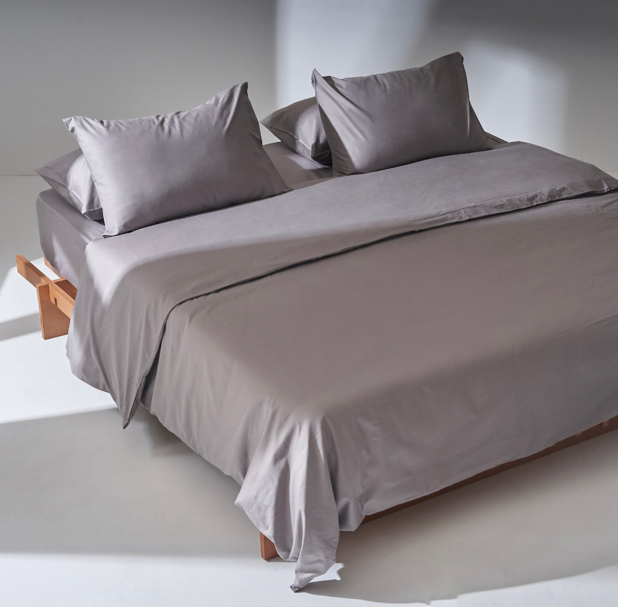 Sateen Duvet set in Grey