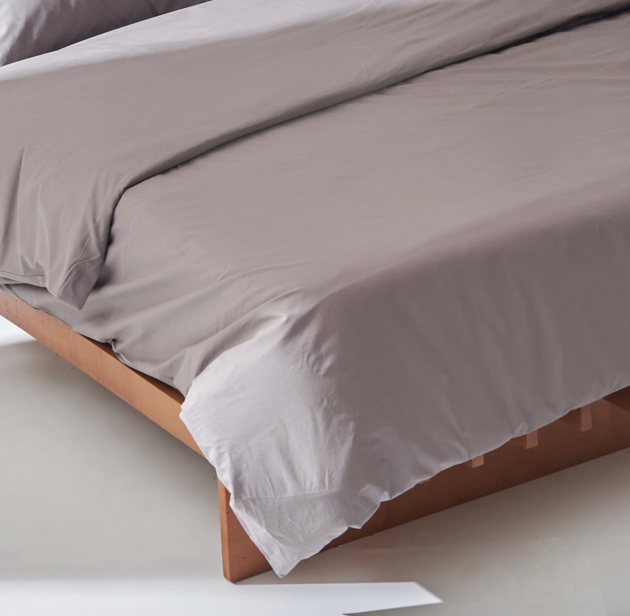 Percale Duvet set in Grey