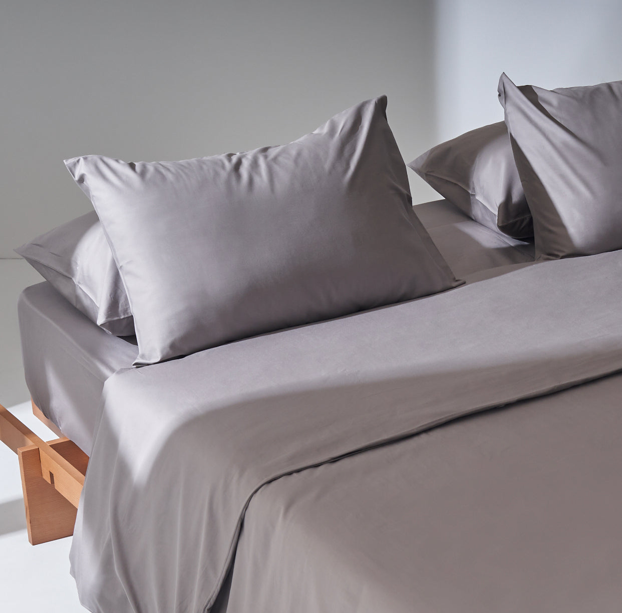 Sateen Duvet set in Grey