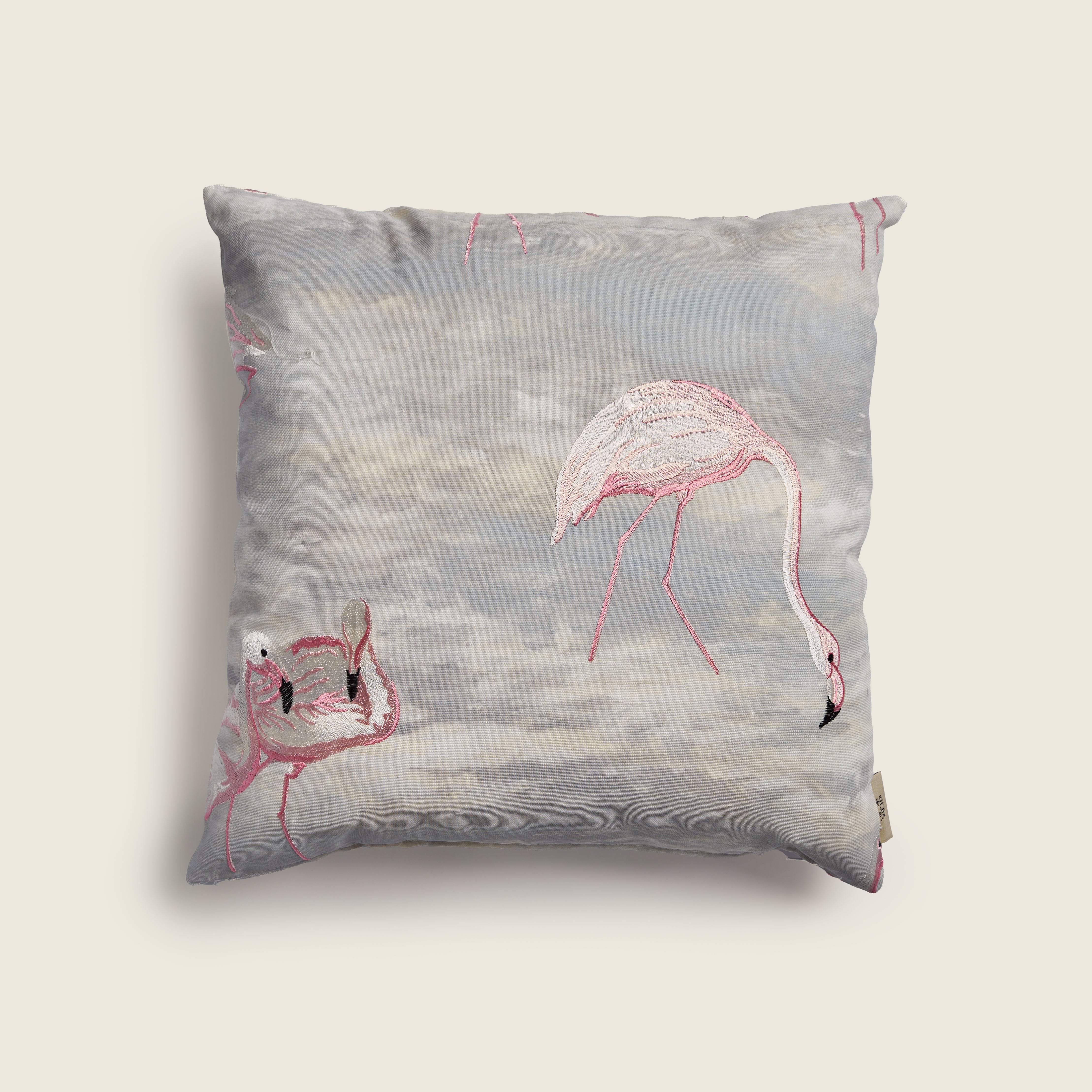 Dancing Flamingo - Fabric Cushion