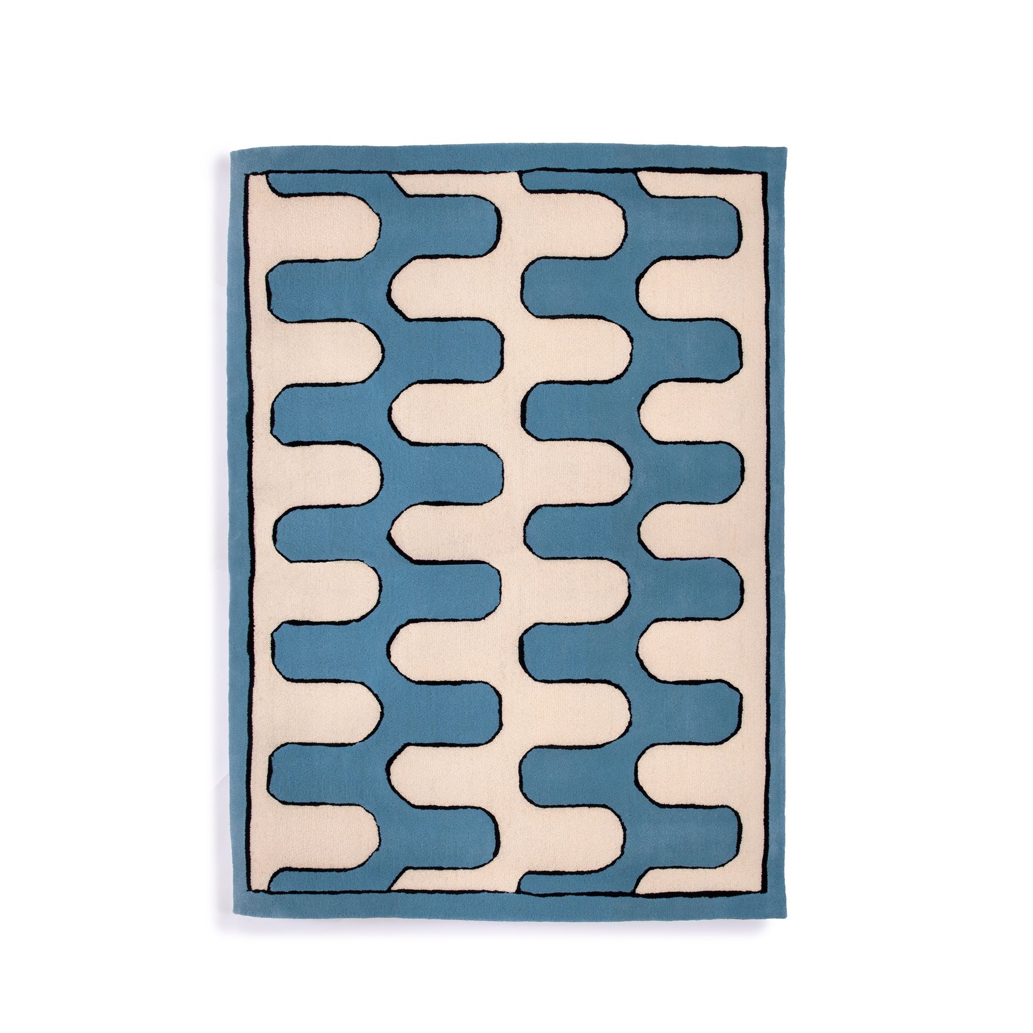 Luna Baby Blue & White - Tufted Rug