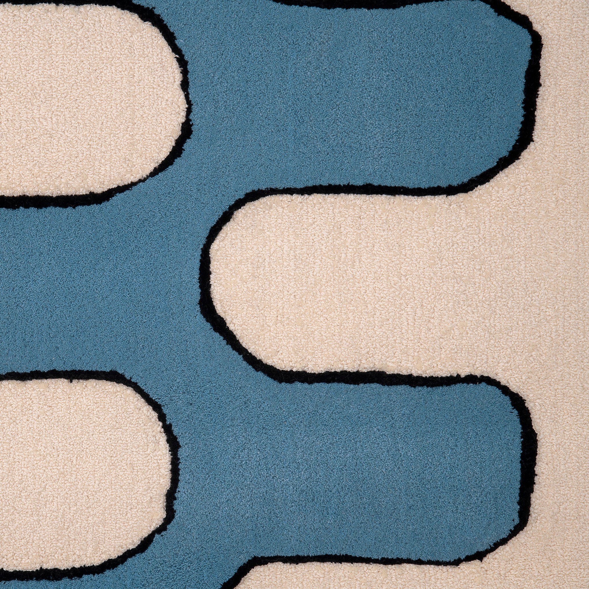 Luna Baby Blue & White - Tufted Rug