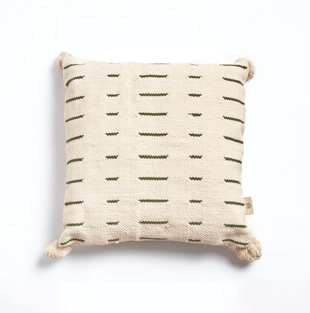 Mwana in Green - Woven Cushion