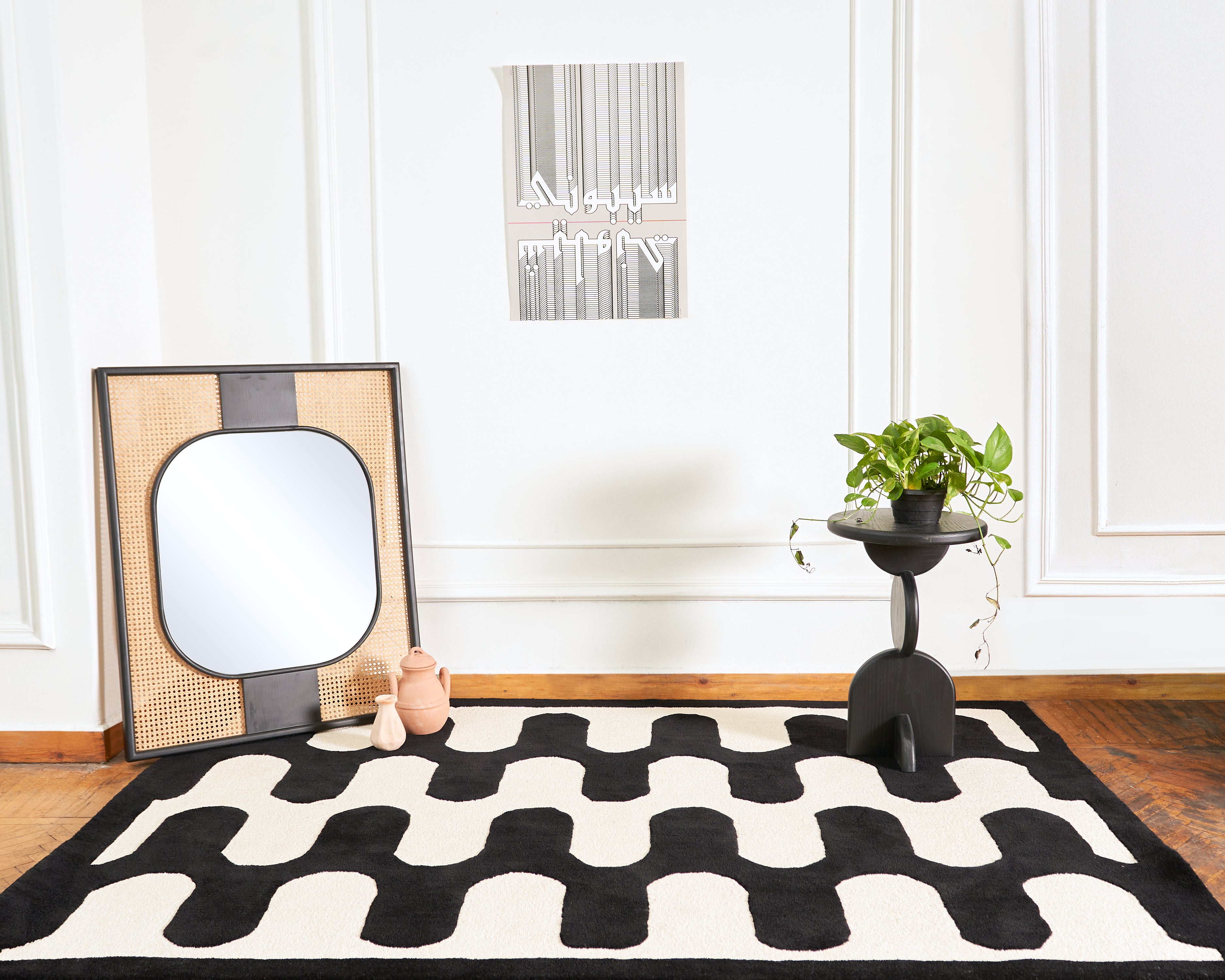 Luna in Black & White - Tufted Rug