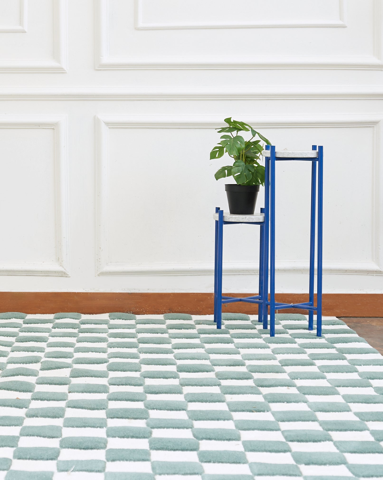 Andy Teal & White - Tufted Rug