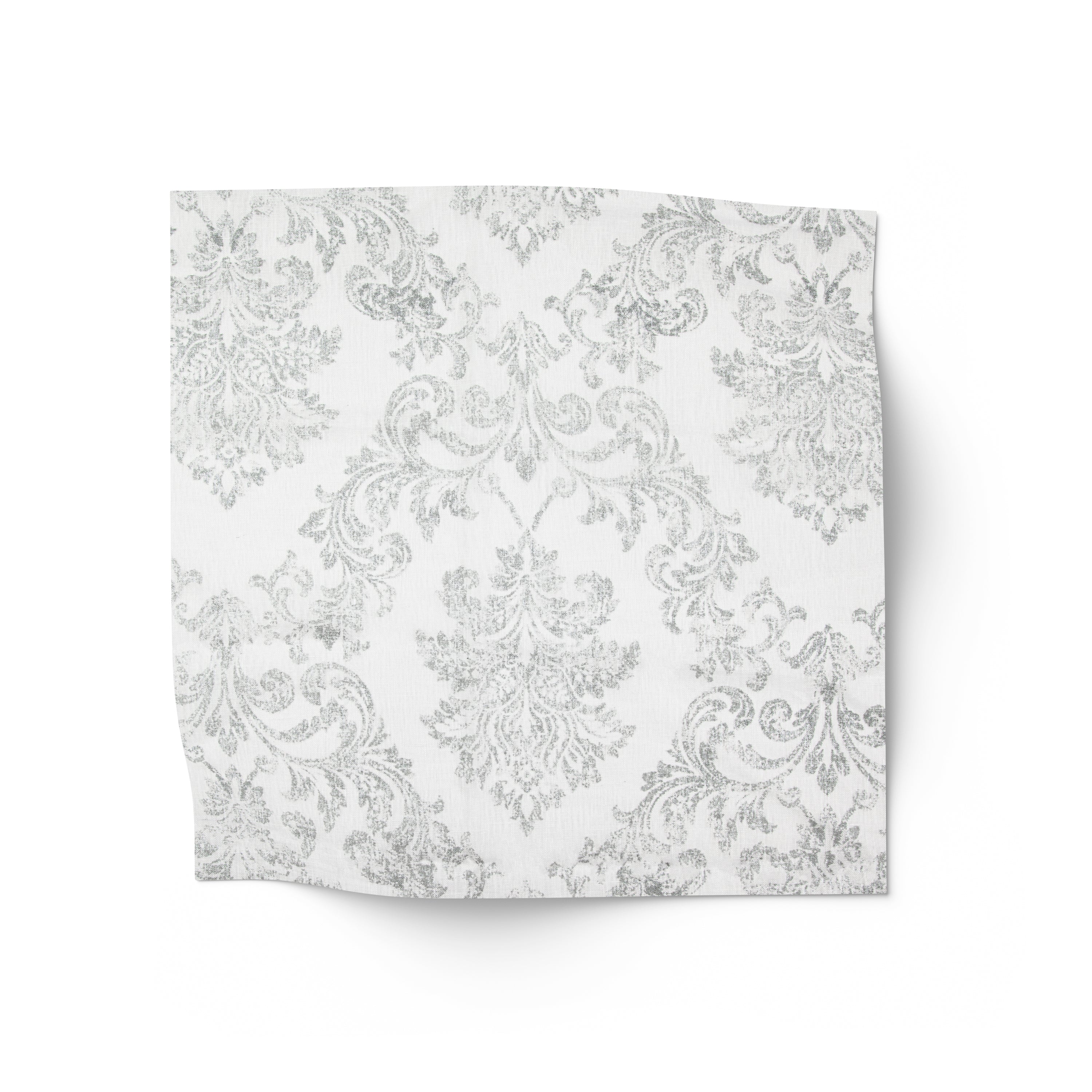 Leaves Sheer Grey Fabric