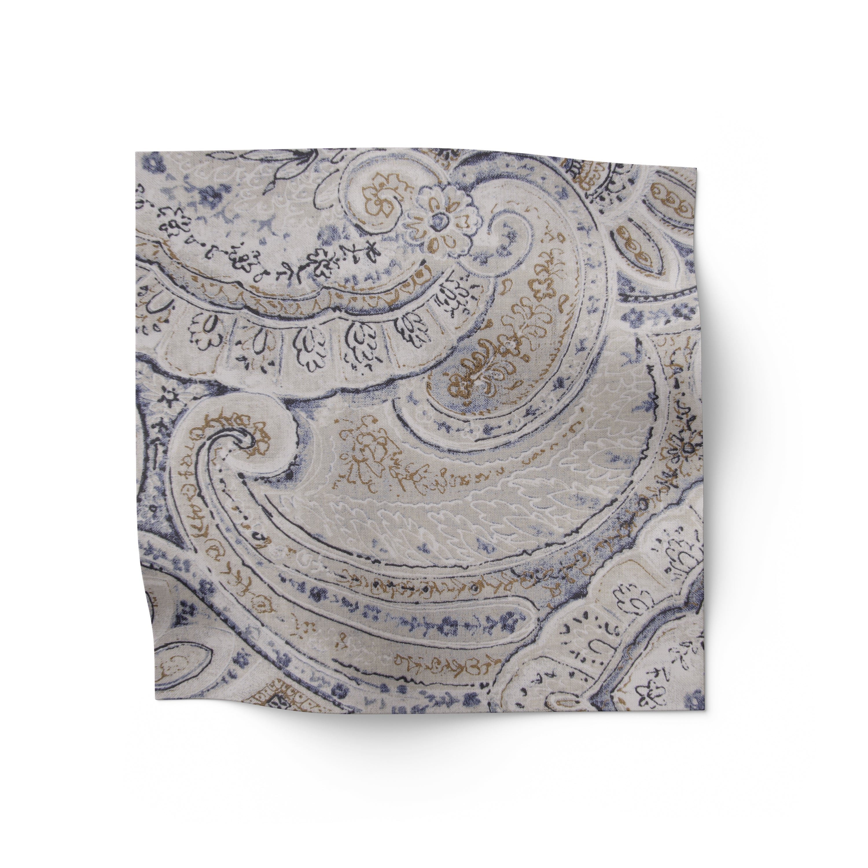 Paisley Forest Blue Fabric