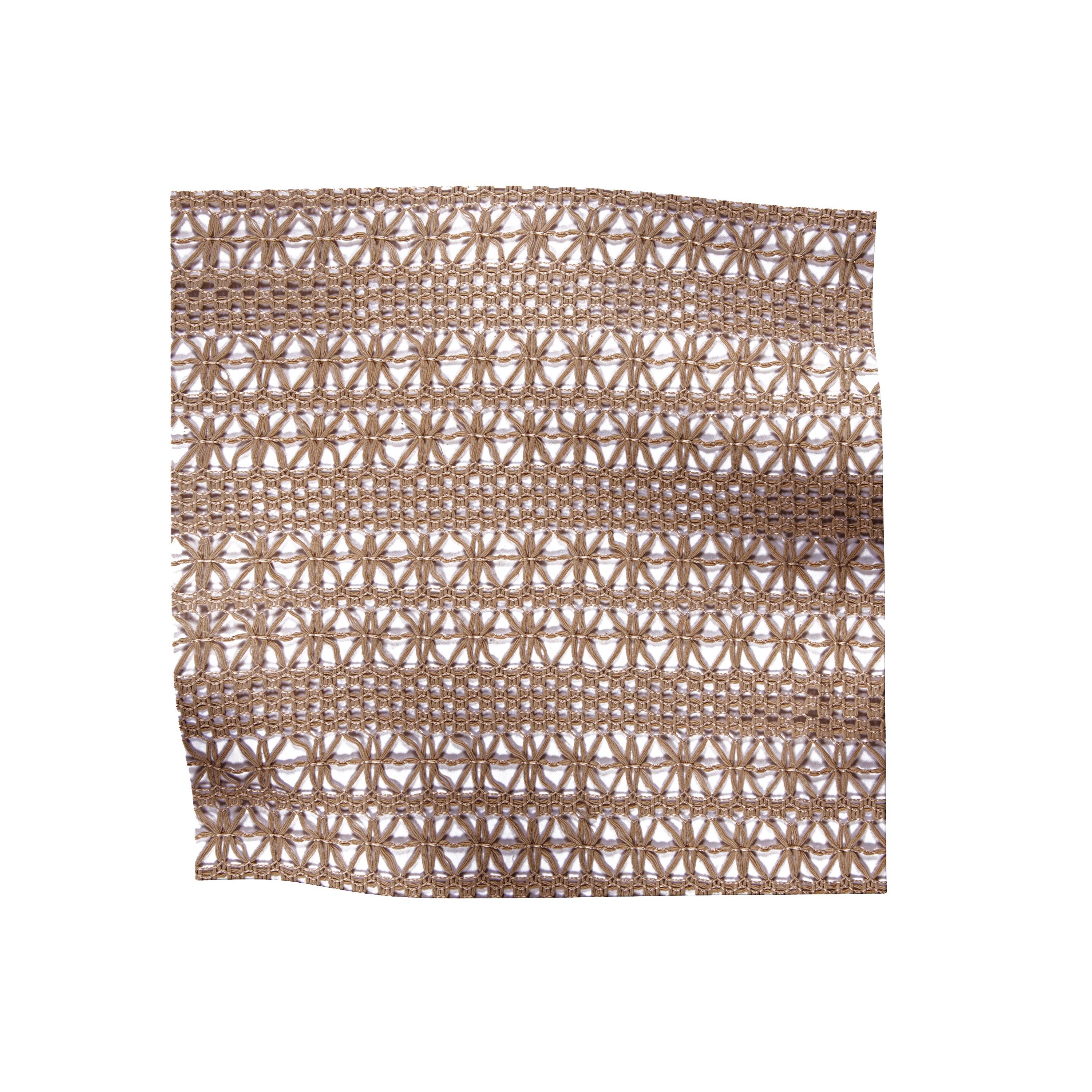 Brown Crochet Fabric