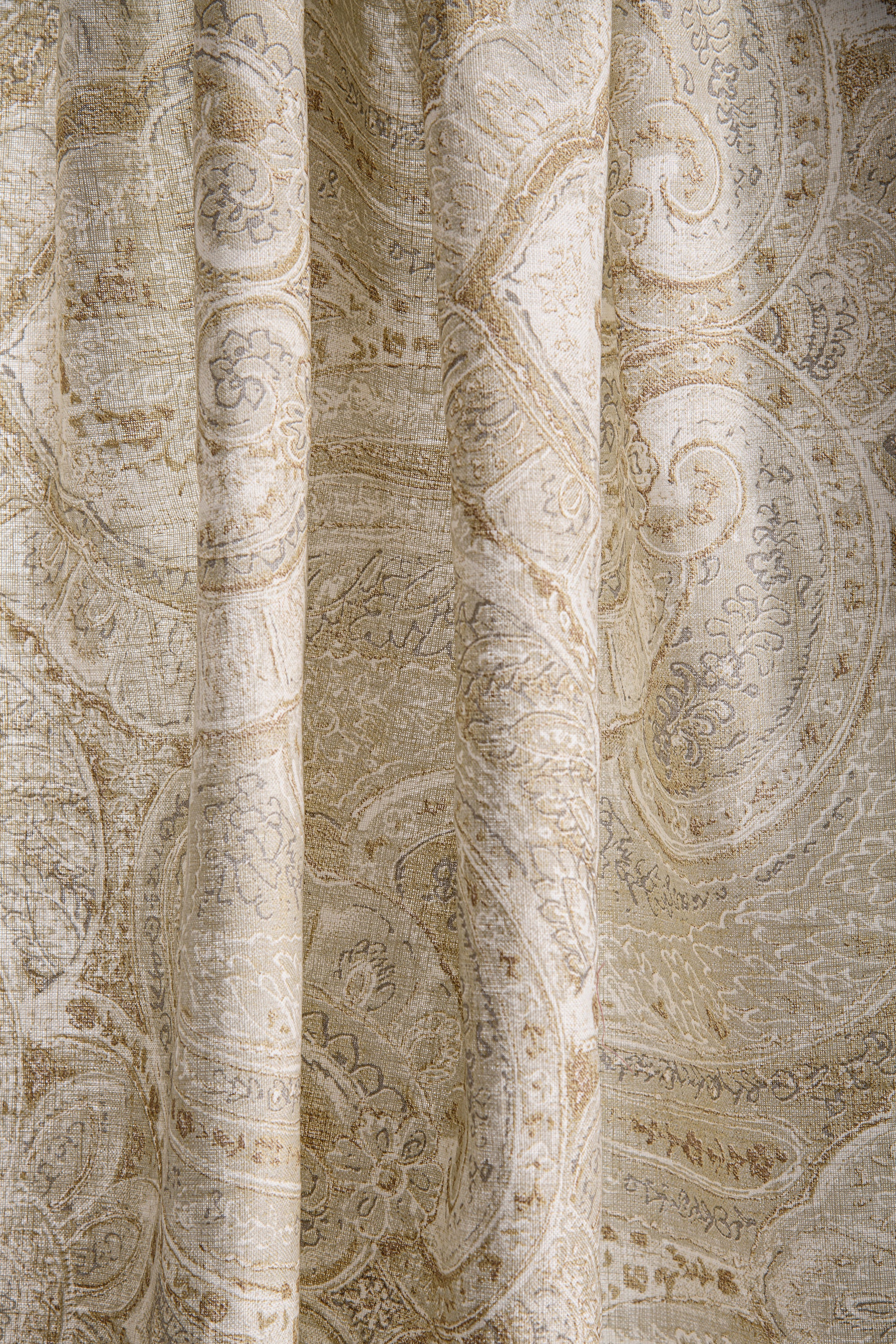 Paisley Forest Beige Fabric