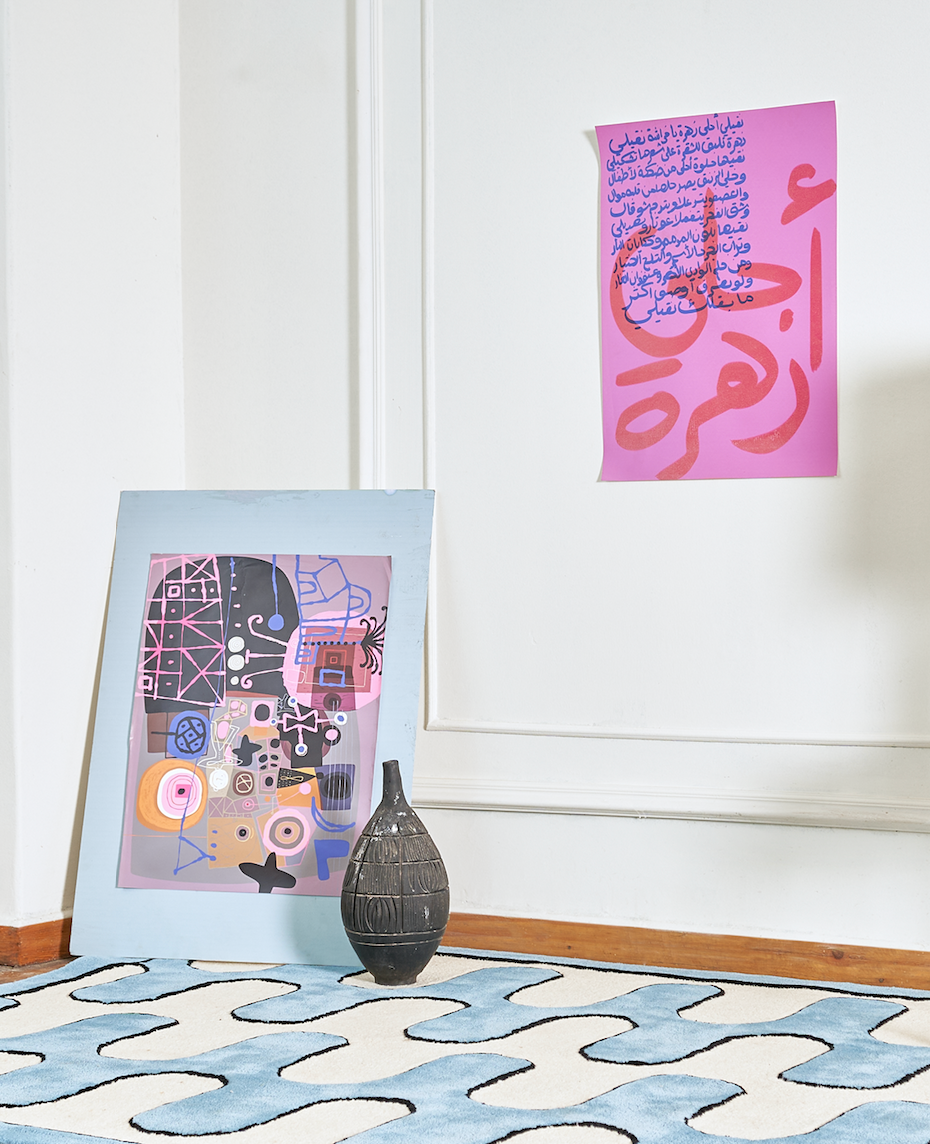 Luna Baby Blue & White - Tufted Rug