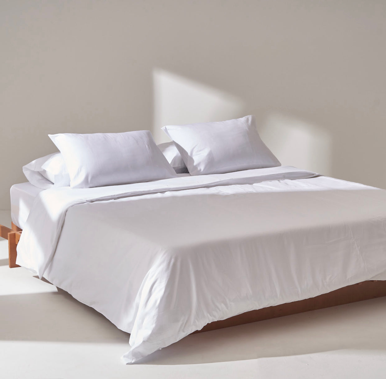 Sateen Duvet set in White