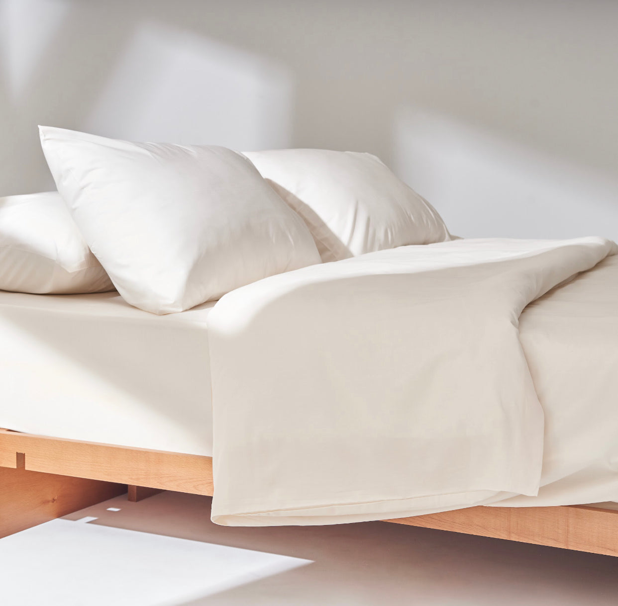 Percale Duvet set in Ivory