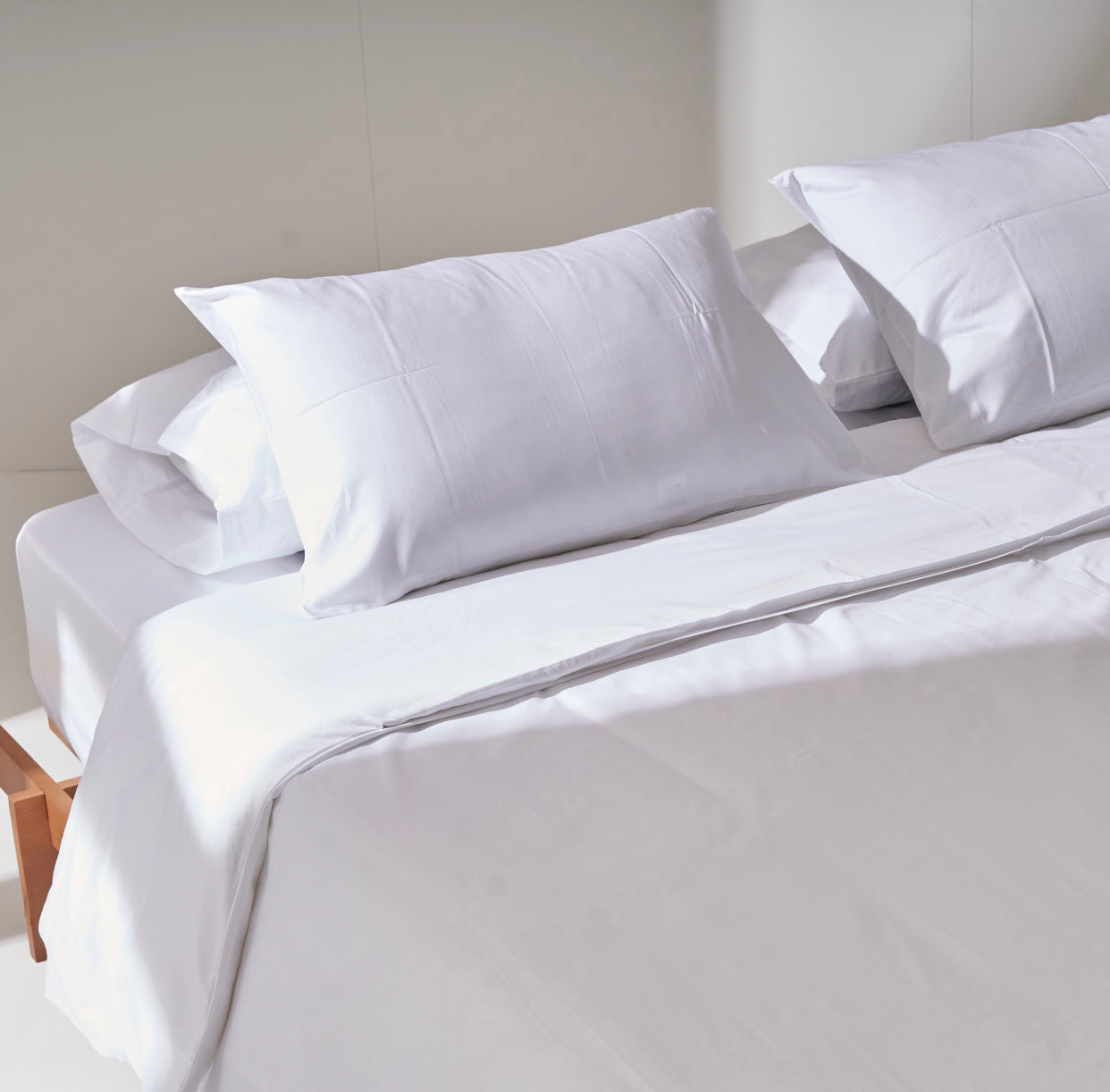 Sateen Duvet set in White