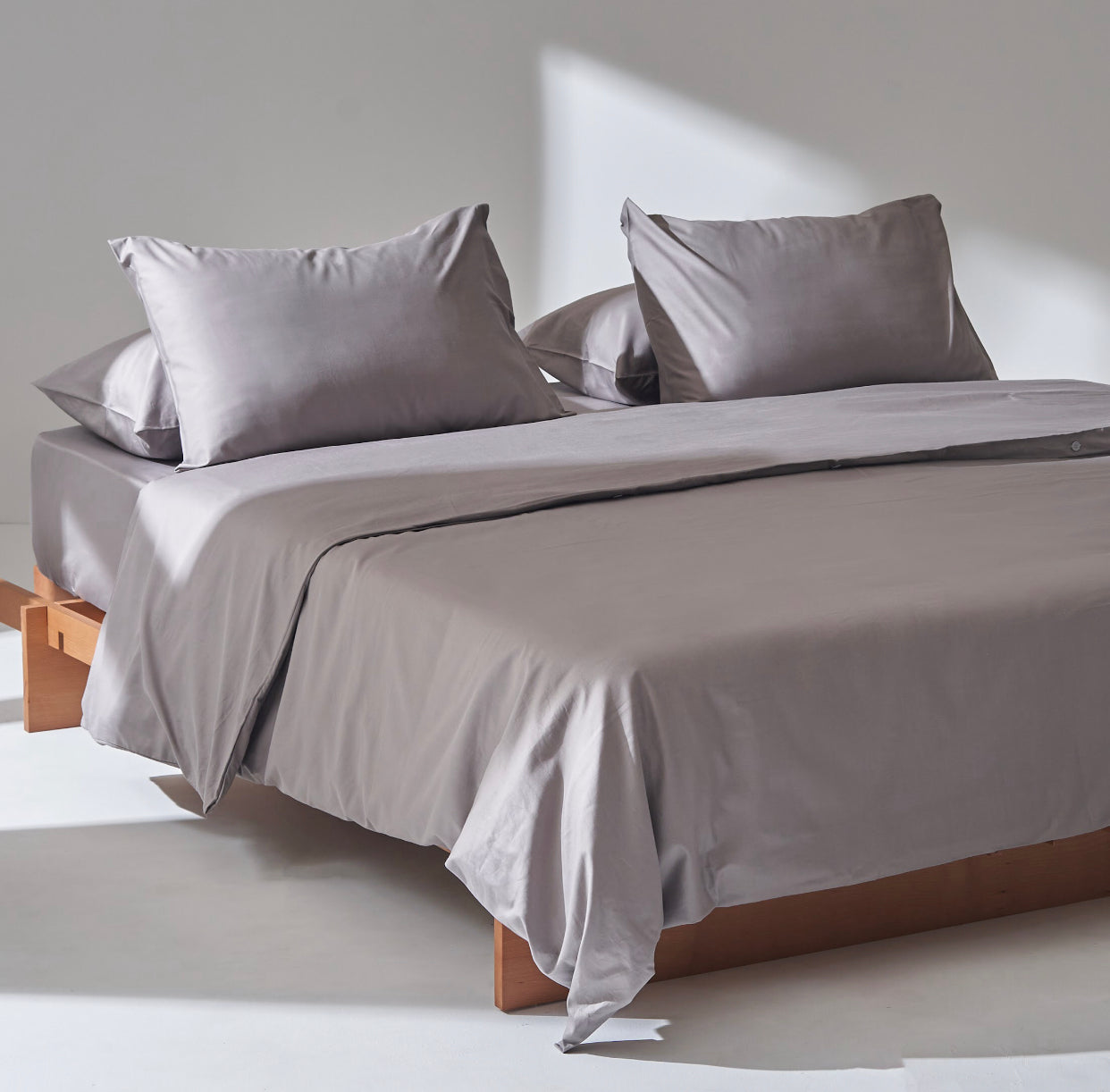 Sateen Duvet set in Grey