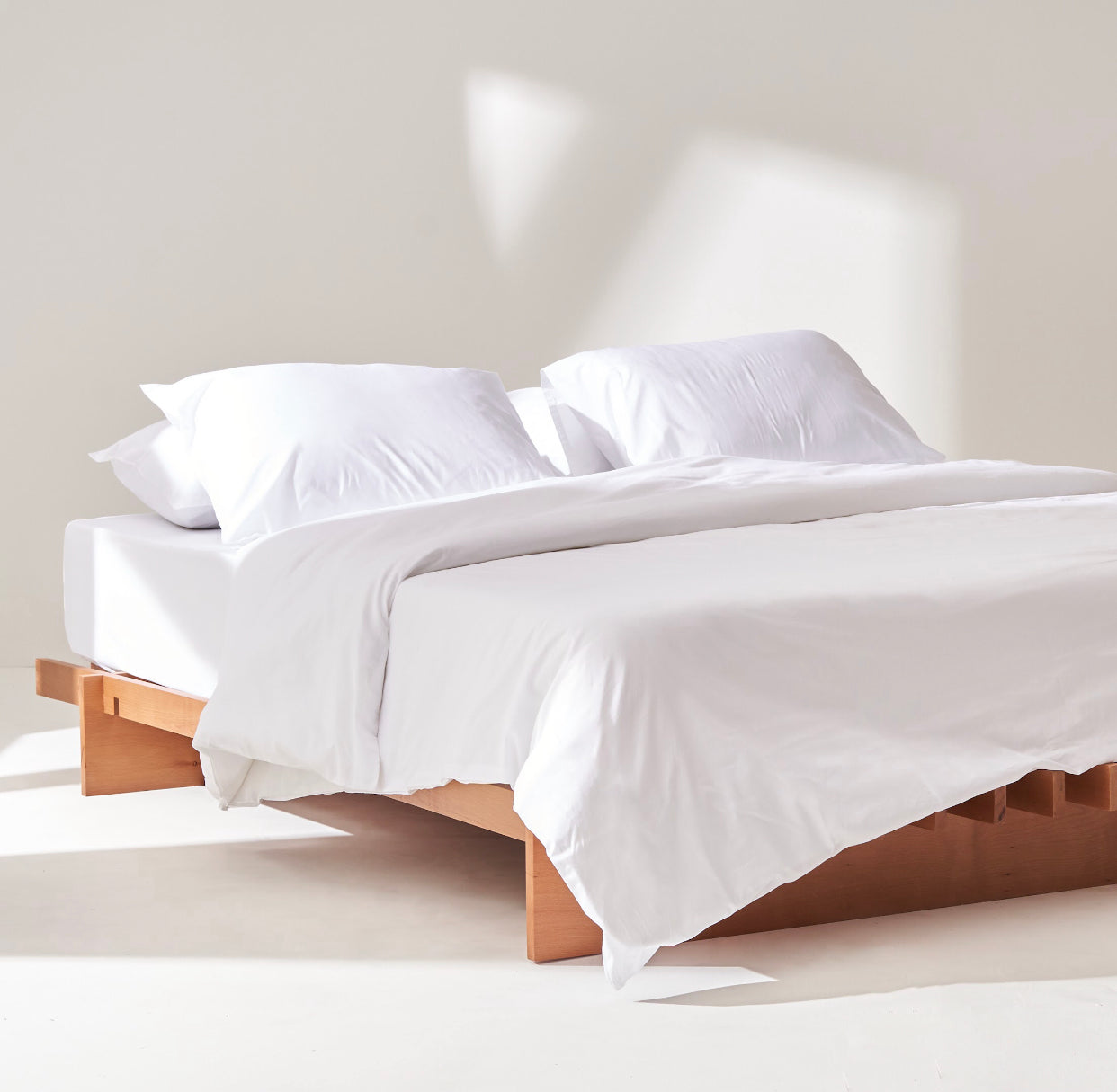 Percale Duvet set in white