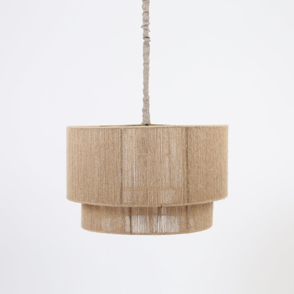 Handwoven chandelier lighting unit 