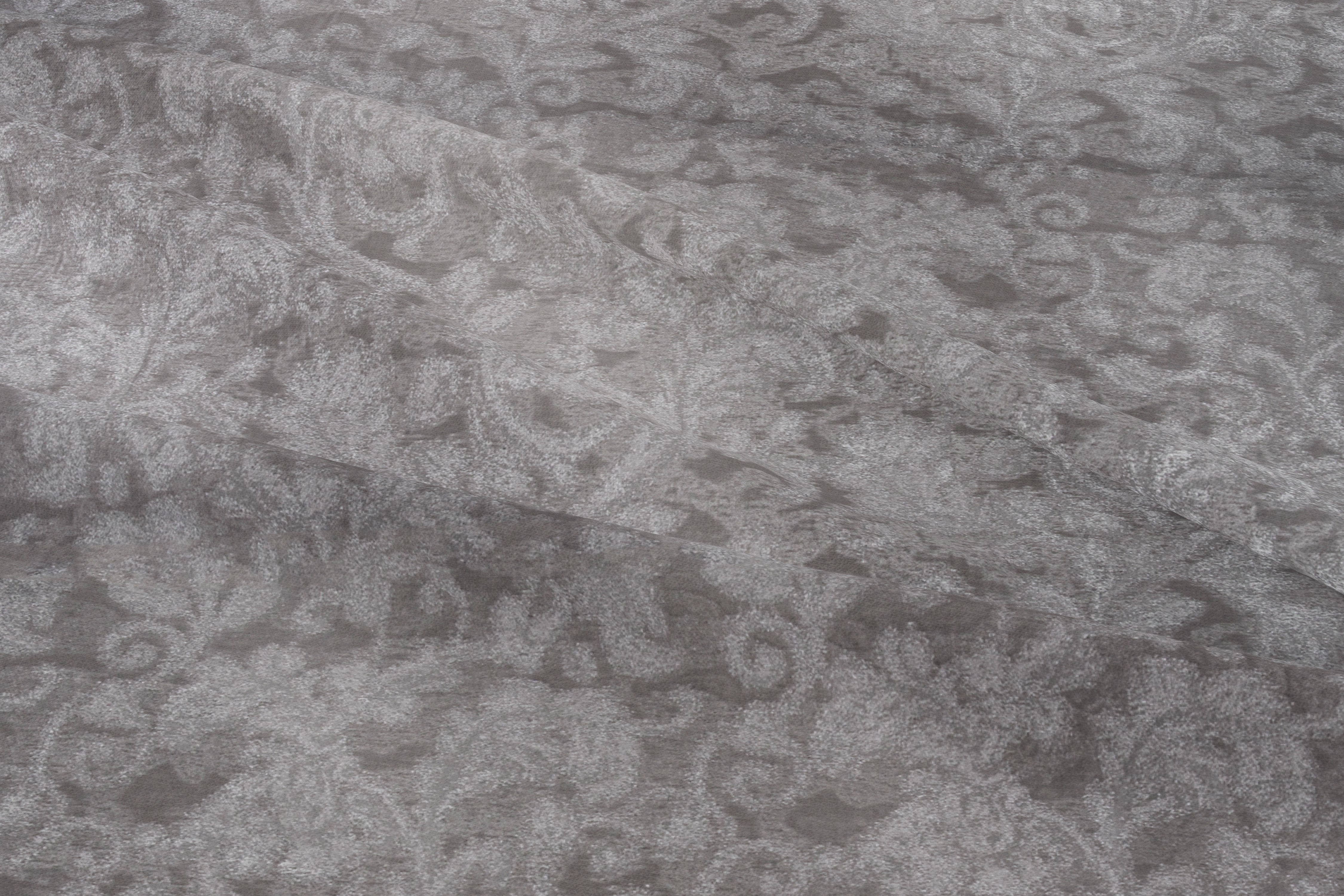 Flamingo Sheer Silver Fabric