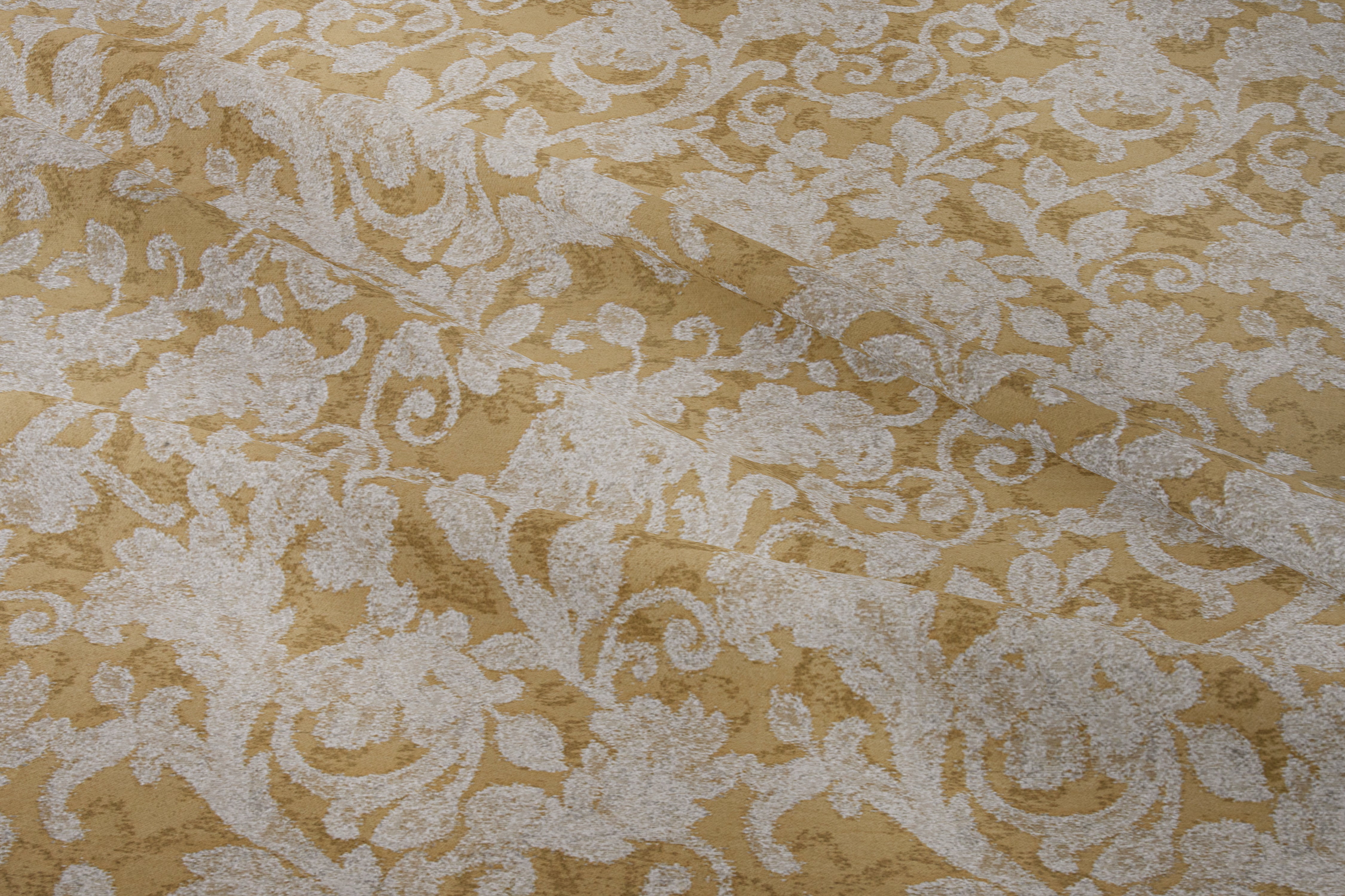 Flamingo Gold Sheer Fabric