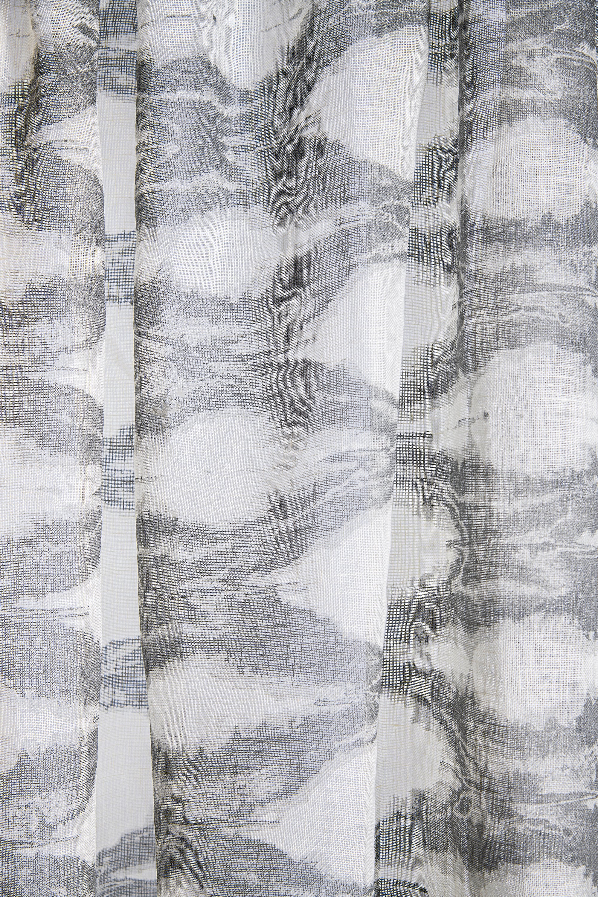Grey Wave Sheer Fabric