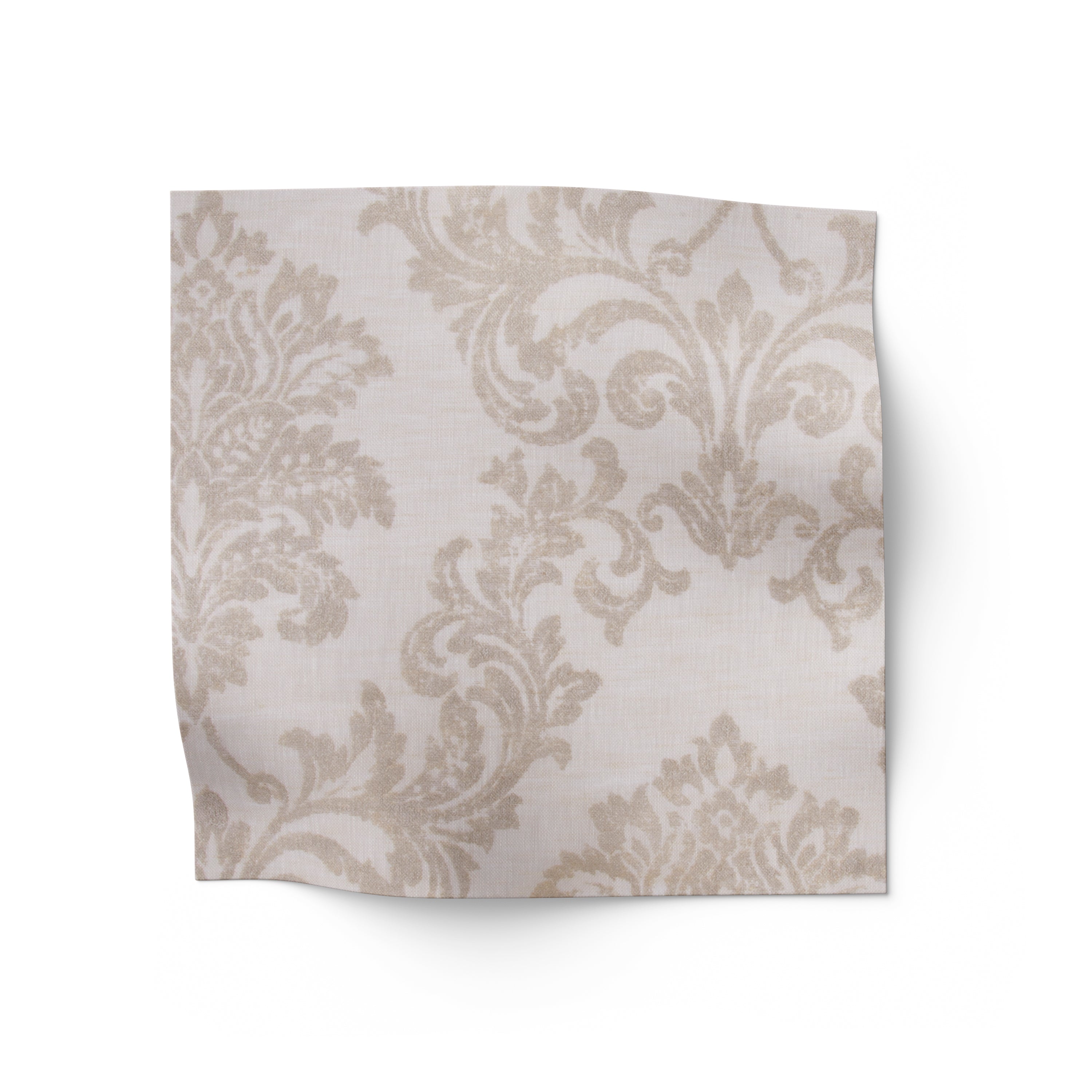 Leaves Sheer Natural Fabric