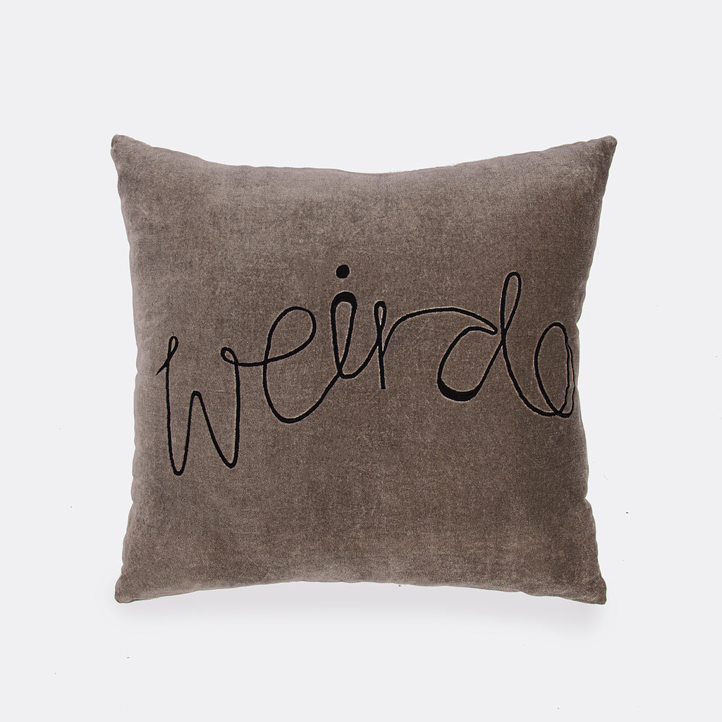 Velvet cushion with quote 