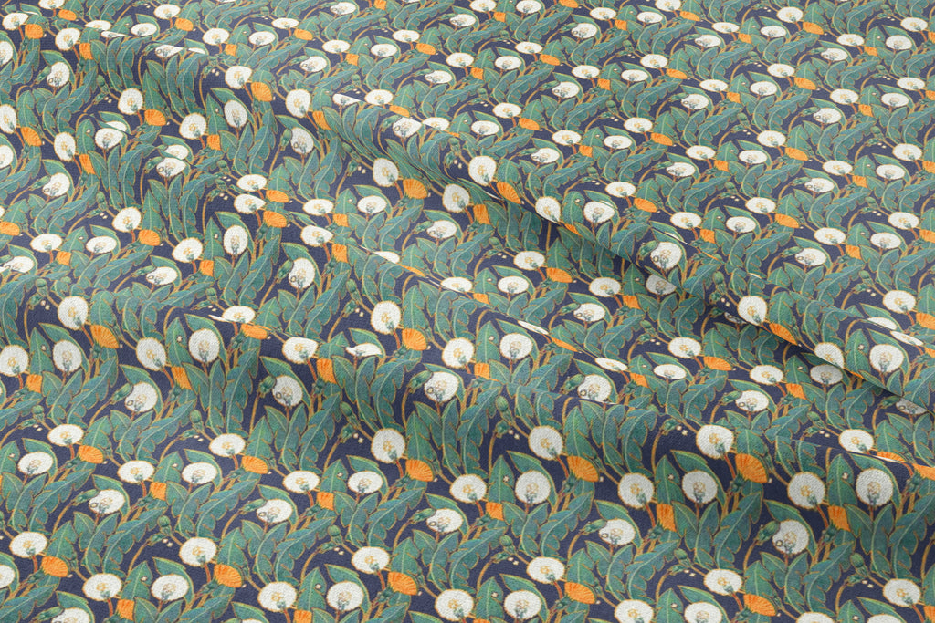 Linen cotton printed fabric for curtains and sofa