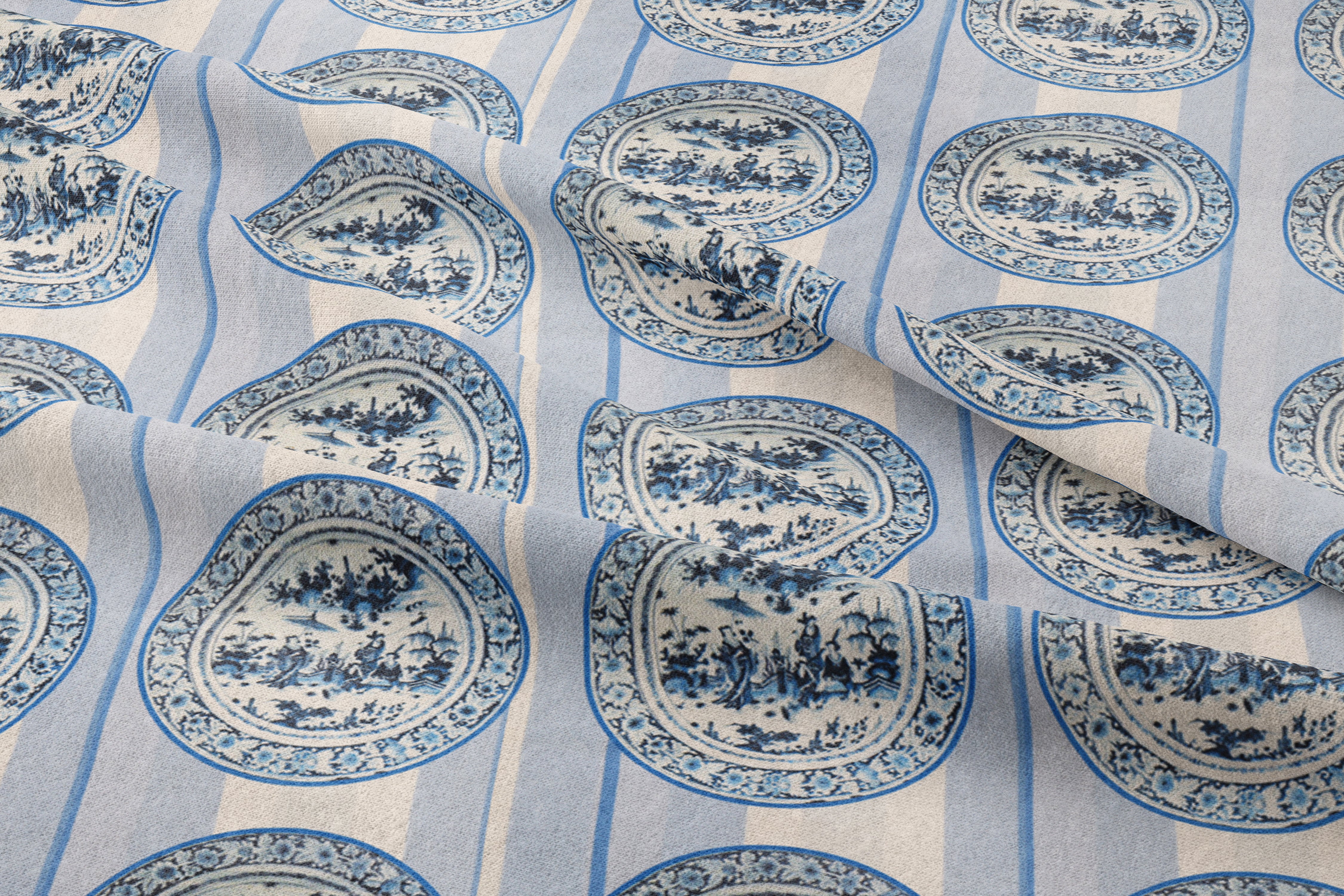 Blue velvet fabric for sofa and cushion